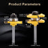 KATUR Tongue and Groove Router Bit Set, 1/4 Inch Shank Grooving Router Bit, 3 Teeth T Shape Woodworking Tools