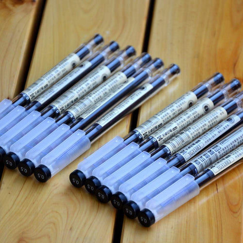 sencoo 12 Pack Black Gel Ink Pens - Extra Fine Point 0.5mm Ballpoint Pens for Office School Stationery