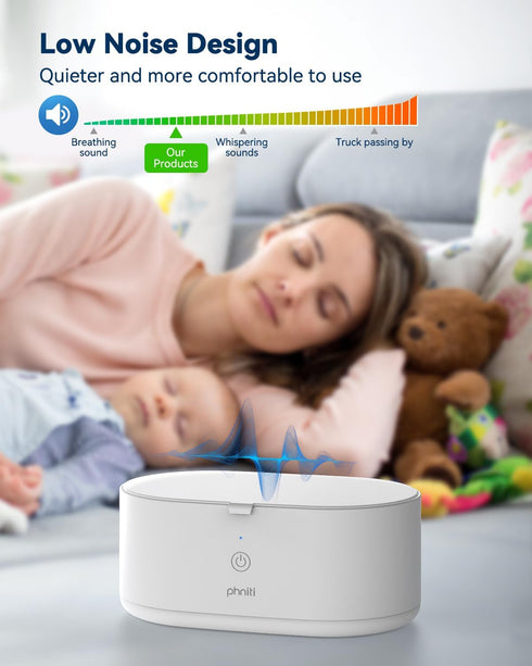 Phniti 20OZ Ultrasonic Jewelry Cleaner for Silver Rings, Necklaces, Eyeglasses, Deep Cleaning Machine for Dental