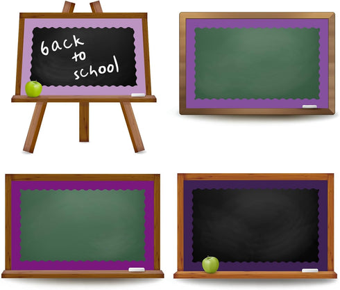 Whaline 65.6ft Purple Bulletin Board Borders with 4 Rolls of Die-Cut Board Trim for School Classroom Office Decor