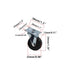 360 1 Inch Set 8 Heavy Duty Industrial Caster Wheel PU No Noise Mini Wheels,TTZEZE Degree Swivel Rectangle Top Plate