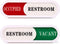 Vacant Occupied Sign for Home Office, Hotels, Hospital Restroom, Slider Door Sign (6.69'' x 1.96'')