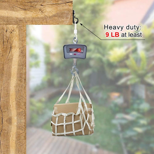 30 SELEWARE Q Hanger Hooks for Outdoor String Lights, Christmas Light Hooks with Screw, Indoor Outdoor Light Hooks