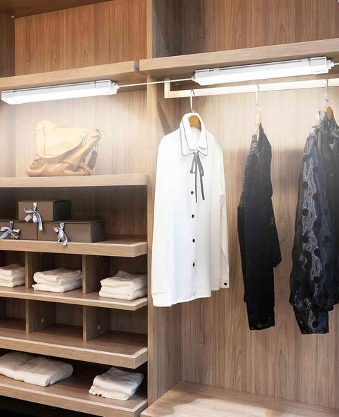 2FT 2000LM 5000K Closet, 2Ft, LED Tube Light Fixture with Plug, Utility Shop, Linkable Cabinet for Garage, Kitchen