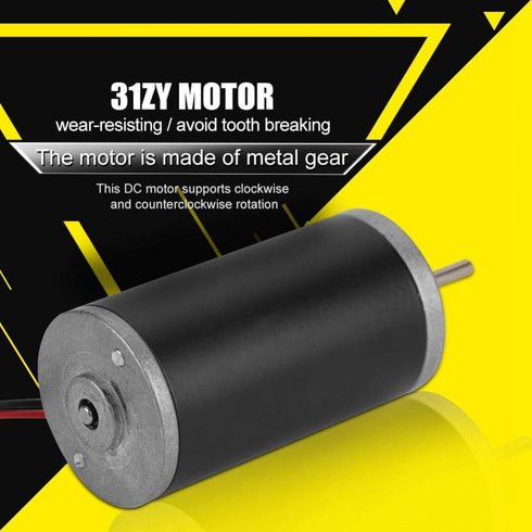 31ZY Permanent Magnet DC Motor, Reversible Electric Gear Motor for DIY Generator, CW CCW, 6V 12V 24V 3500-8000rpm
