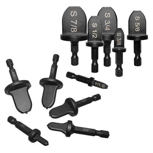 Copper Swaging Tool HVAC Drill, 11 Pcs Manual Pipe Expander Tool with 1/4'' 3/8'' 1/2'' 5/8'' 3/4'' 7/8'' Bits