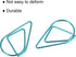 MECCANIXITY Paper Clip Drop-Shaped Decorative Clips with Box, 1 Inch Blue for Organizing Office Home, 100 Pack
