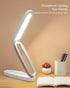 2000mAh 3 180 Foldable Desk Lamp, Rechargeable Portable LED Light with Adjustable Brightness, Rotatable Eye-Caring Mini