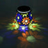 Afirst Mosaic Solar Lanterns Outdoor - Glass Hanging Solar Lights Hollow Out Waterproof Table Lamp Outdoor Decorative