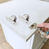 4pcs 1-inch SHOWERORO Flat Plate Swivel Silent TPR Casters for Furniture Drawers Cabinets Small Rolling Cart Wheels