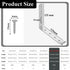 Wopanxye 12 Pack 20 125 mm Angle Corner Brackets for Shelf, x Stainless Steel Brace, Right Angle L-Shaped Sheet