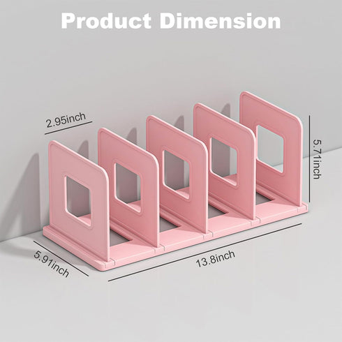 Marte Vanci 4 Slots Desktop File Sorter Organizer, Thickened Plastic Magazine Holder for Office Desk Kitchen Shelf