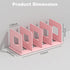 Marte Vanci 4 Slots Desktop File Sorter Organizer, Thickened Plastic Magazine Holder for Office Desk Kitchen Shelf