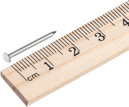 uxcell Small Tiny Hardware Nails Carbon Steel 1.4X19mm(DxL) for DIY Decorative Wooden Boxes Accessories, Silver Tone