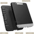 Piasoenc Clipboard with Storage, 8.5 x 11 Organization Box with Pen Holder, Black Folio & Side-Opening
