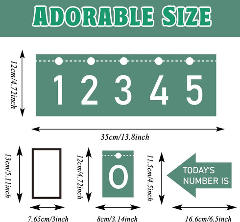 Number Line Bulletin Board -20 to 120 for Wall Classroom, Eucalyptus Leaf Green Bulletin Border Trim Decor, Eucalyptus Home-School Classroom Math Learning Supplies for Teachers Students by gisgfim