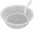 Round Plastic Sieve Large Sifting Pan with Handle Garden Soil Compost Sifter Thickened for Farming Food Screening Fish