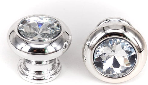SANCHAKOU 10 1.25 1.14Inch Crystal Knobs for Drawers Pcs * Single Hole Crystal Cabinet Bedside Table Coffee Table