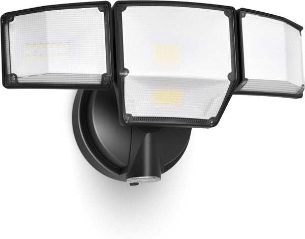 LUTEC 80W Dusk to Dawn Flood Lights Outdoor, 9000LM Super Bright LED