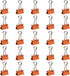 JAM PAPER Small 3/4 Inch (19 mm) Orange Binder Clips - 25/Pack