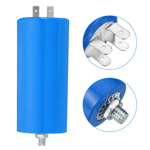 PATIKIL CBB60 70uf Running Capacitor, 1 Pcs AC 250V 4 Pins for Washing Machine, 110 x 50mm Cylinder Bottom with Screw