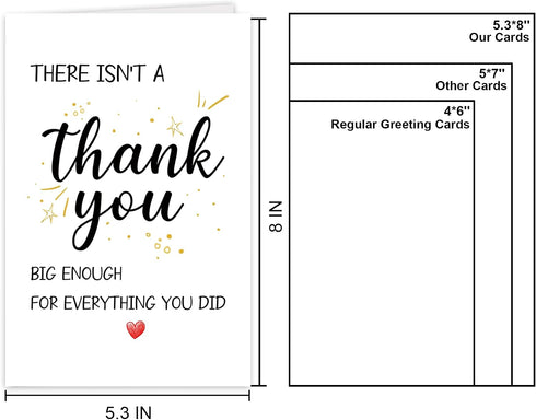 UUEFKTN Funny Thank You Card, Simple Thank You Card Appreciation Card for Coworker Boss Teacher Friend Doctor Nurse