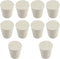 White Tapered Solid Rubber Stopper, Size 3# 0.9x0.7x1inch / 23x17x26mm, 10 per Package