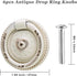 Bivethoi 6pcs Antique White Cabinet Knobs, Drop Ring Drawer Pulls Round Dresser Knobs Handles with Screws, Vintage
