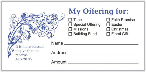 Swanson Offering Envelopes 100 CT Blessed to Give by KepHoping