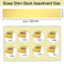 16 Pieces Brass Sheet, Shim Stock Assortment, 6" Length x 1" Width, Various Thicknesses