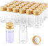 Wresty 10ml Mini Glass Jars, 30 Pcs Glass Vials with Aluminum Screw Caps, Empty Bottles for DIY Art Craft