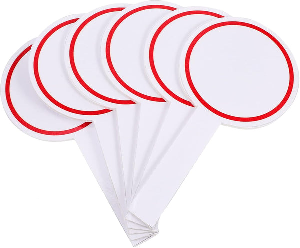 MAGICLULU 6Pcs Dry Erase Answer Paddles, Handheld Double Sided Paddles for Students Classroom Voting