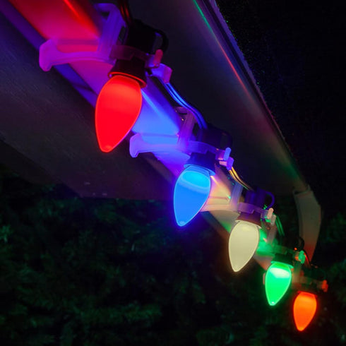 C7 Bulbs, Bulbs, E12 5Watt 25 Pack Replacement Multicolor Christmas Light Candelabra Base, Incandescent for Outdoor