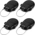 QWORK Retractable Cable Lock, 4 Pack Security Password Lock Steel Cable Luggage