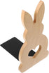 Charming Wooden Bunny Bookends for Desk Cute Rabbit Design Book Holder Shelf