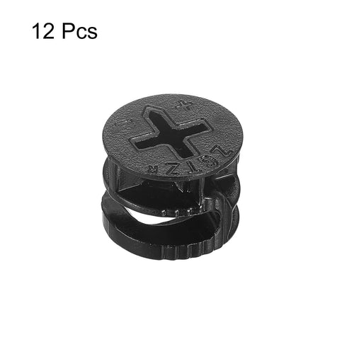 Cam Lock Nut for Furniture, 12pcs 15x12mm Joint Connector Locking Nuts for Furniture Connecting Cam Fittings