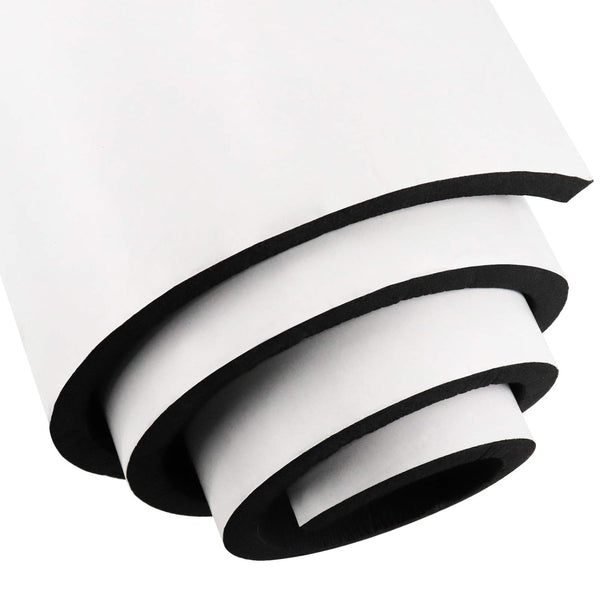 Foam Insulation Neoprene Sheets with Adhesive, Large Marine Closed Cell Rubber Roll (W: 12 Inch, T: 1/4 Inch, L: 98