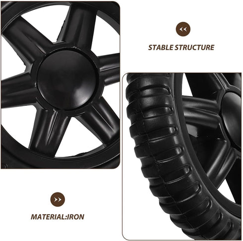 4pcs Homoyoyo Heavy Duty Shopping Cart Wheels Replacement Wheels for Rolling Cart Sturdy Plastic for Laundry