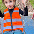 High Visibility Kids Safety Vest, Toddler Reflective Vest for Cycling & Running, Orange XS