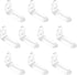 INCREWAY 10Pcs L-Shape Brackets Transparent Clear Acrylic Corner Bracket 90 Degree Support