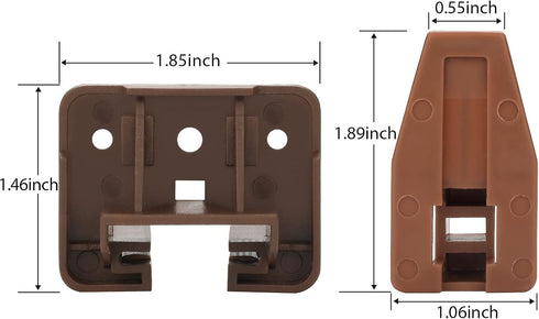 LONTAN 4 Pack Plastic Drawer Slides and Guides Drawer Replacement Part for Center Mount Drawer Slides DGSL01 Plastic Drawer Guides for Dresser