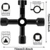 3Pcs 4-Way Multi-Functional Utilities Key, Electric Cabinet Keys for Elevator, Water Meter Valve, and Control Cabinet