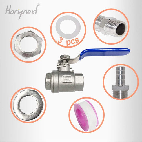 npt 1/2 Home Brew Bulkhead Ball Valve Stainless Steel 304 for Homebrew Beer Kettle Tap Equipment Kit
