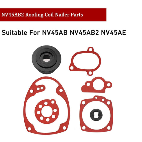 NV45AB2 Parts for NV45AB NV45AE Roofing Coil Nailer Tools, 877-761 Gasket Kit, Shafts, Washers Set, Piston Bumper