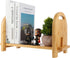 WHXE MNHEE Bamboo Tabletop Bookshelf - Expandable Desktop Bookcase - No Tools Required to