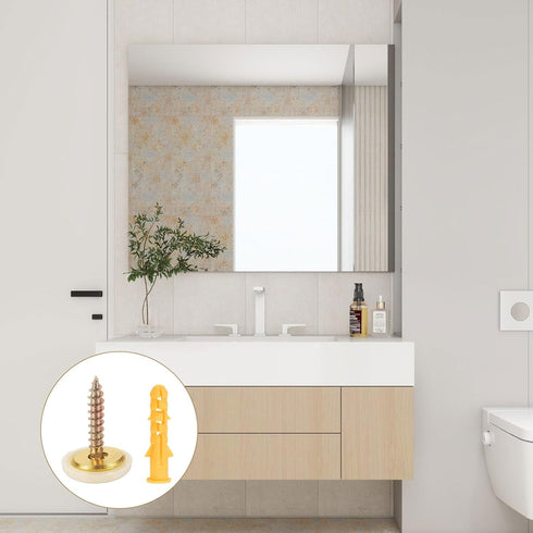 uxcell 8 16.8 mm Pcs Decorative Caps Cover Nails, Zinc Alloy Screw Covers Caps Mirror Fixing Screws for Mirrors, Coffee
