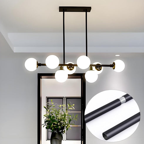 XFJYMXDM 6 5.91 Inches M10 PCS Threaded Extension Rod, Down Rods for Pendant Lights for Lighting Fixture Downrods