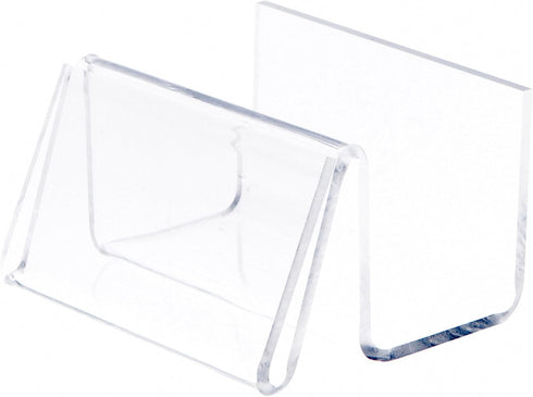 Plymor Clear Acrylic Deluxe Business Card Holder & Display, Horizontal, 3.5" W x 3" D x 2" H