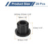 28Pcs Grommets 10mm 6mm Grommet uxcell Rubber Drill Hole, ID Hole Top Hat Black Silicone Rubber Hole Plug Gasket