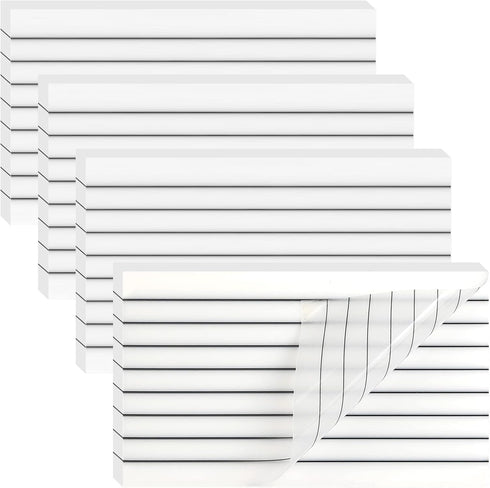 Large Lined Transparent Sticky Notes, 4 Pads 3x5 inch Clear Self-Adhesive Post Memo Reminder Tabs for Office